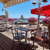 Pizza with a view  at Pizzeria Pellegrino in Aci Castello