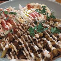 Vegan schawarma plate at Push Tak in Lisbon