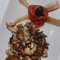 Timbal de setas con escalivada  at Buj in Barcelona