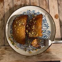 Deep fried pancakes  at Shakshuka Restaurant and Bar in The Hague