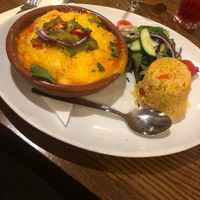 Vegan enchiladas with Mexican rice 😍 so good  at Salsa Tapas & Grill in Southend-on-sea
