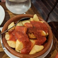 Vegan patatas bravas at Salsa Tapas & Grill in Southend-on-sea