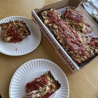 Detroit build-your-own with mushrooms, garlic, and vegan Italian sausage  at Futuro in Indianapolis