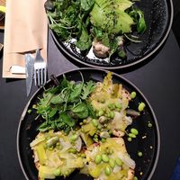 Leek and beans gluten free sandwich and miso avocado sourdough at PUCK specialty coffee in Nijmegen