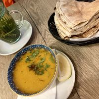 Linsensuppe und frischer Minztee  at Yamama in Bremen