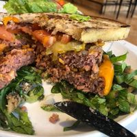 Beyond burger on sourdough  at General Admission in Los Angeles