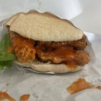 Crispy chicken tender™️ sandwich  at Clover Food Lab - HUB in Cambridge