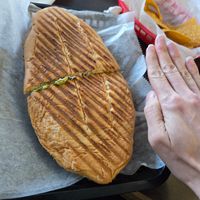 torta with soy meat--amazing and huge portion!! at Taqueria La Patrona in Virginia Beach