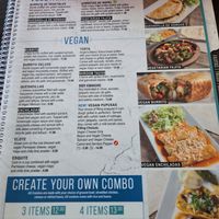 vegan menu at Taqueria La Patrona in Virginia Beach