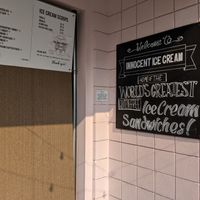Takeout window at Innocent Ice Cream Parlour in Vancouver