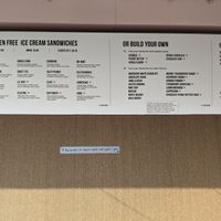 Menu at Innocent Ice Cream Parlour in Vancouver