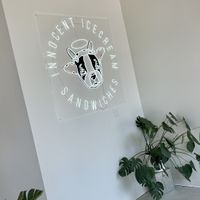 Happy cow’s bovine cousin   at Innocent Ice Cream Parlour in Vancouver