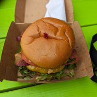 Bacon burger at Mike's Vegan Grill in Greensboro