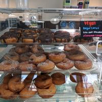 Vegan donut selection at Island Crave's Kauai in Kapaa