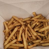 Garlic parmesan chips at Dhil's in Wigston