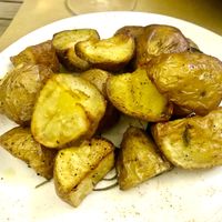 Roast potatoes   at Il Rovescio in Bologna