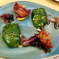 Stuffed beet rolls  at Il Rovescio in Bologna