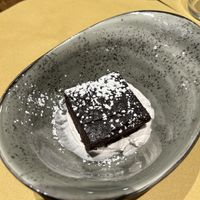 brownie veg con crema chantilly   at Il Rovescio in Bologna