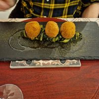 polpette fritte ai fagioli cannellini e cicoria at Vis à Vis cucina&eventi in Orvieto