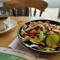 Comfy place to sit and a people watching window at Reggie's Cafe in Whitley Bay