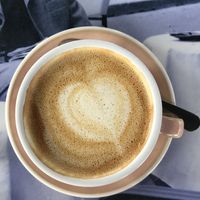 flatwhite with oat milk at Garage Cafe in Timisoara