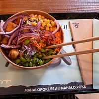 Bamboo power (I think it is called)  at Mahalo Poke - Nervion in Sevilla