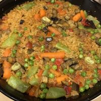 Paella vegana  at Izaro in Bermeo