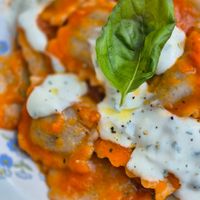 Ravioli at Amaranto Bistrot in Finale Ligure