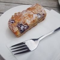 Blueberry almond slice at Cafe Gorge in Cheddar