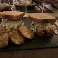 Sandwich de berenjena rebozada  at Afuego tapería in O Grove