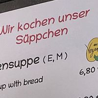 Lentils soup  at Marksburg in Braubach