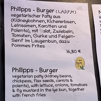 Burger menu  at Marksburg in Braubach