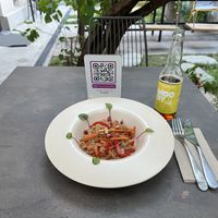 Portions are a little small (and this vegetable noodles dish could’ve done with some spice), but overall good    at Verv Kitchen in Bucharest