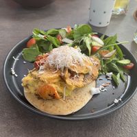 Vegan omelette  at Verv Kitchen in Bucharest