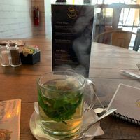 Hot Nala Tea with fresh mint  at Grand Café in Hollywood
