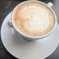 Coffee with soy at Mokā Cafe in Genoa