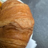 Croissant with strawberry at Mokā Cafe in Genoa