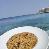 Mushroom risotto at Unwine'd in Marsalforn