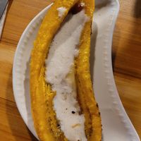 plantain with Violife cheese and bocadillo de Guayaba at AMA in Medellin