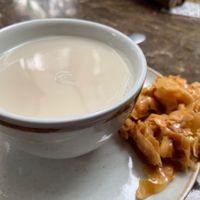 Dessert - milk with caramel/coconut   at AMA in Medellin