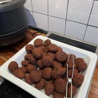 Falafel (fried though 😢)  at Cafe Hangmattan in Gothenburg