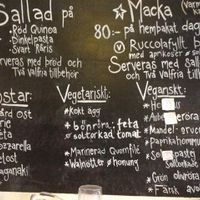 menu at Cafe Hangmattan in Gothenburg