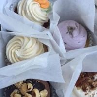 Vegan cupcakes from Wildflower, Pawtucket, RI at Wildflour Vegan Bakery and Juice Bar in Pawtucket
