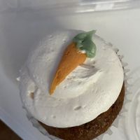 Carrot cake cupcake at Wildflour Vegan Bakery and Juice Bar in Pawtucket