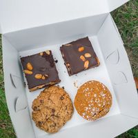 Peanut butter brownie is a fav of many of my friends! This pumpkin whoopie is also amazing- and gluten free! at Wildflour Vegan Bakery and Juice Bar in Pawtucket