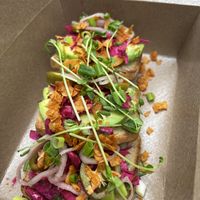 Avocado toast on gluten-free bread  at Wildflour Vegan Bakery and Juice Bar in Pawtucket