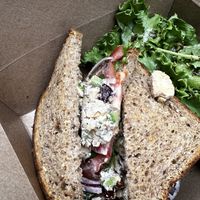 Chicken-salad sandwich (tempeh)  at Wildflour Vegan Bakery and Juice Bar in Pawtucket