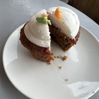 Carrot cake cupcake  at Wildflour Vegan Bakery and Juice Bar in Pawtucket