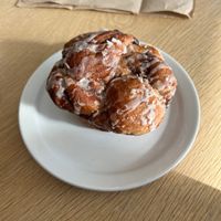 Cinnamon knot  at Wildflour Vegan Bakery and Juice Bar in Pawtucket