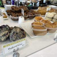 Lots of GF options, but all sweetened with cane sugarr  at Wildflour Vegan Bakery and Juice Bar in Pawtucket